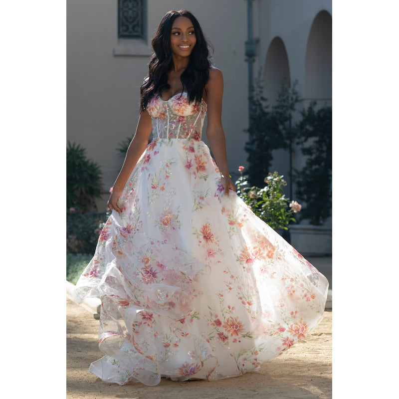Vestido de Gala (5021.amel) - Floral