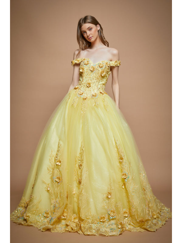 Vestido de Gala (WF6974) - Yellow