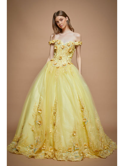 Vestido de Gala (WF6974) - Yellow