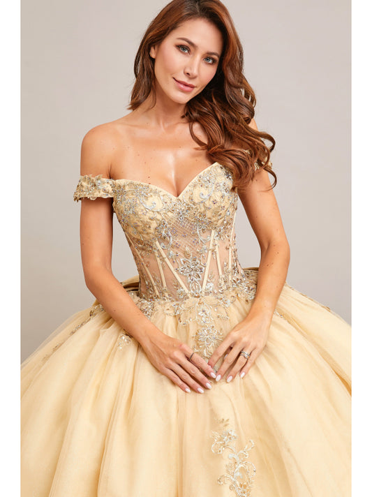 Vestido de Gala (LL2031) - Champagne