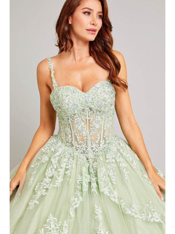 Vestido de Gala (WF12338) - Sage Green