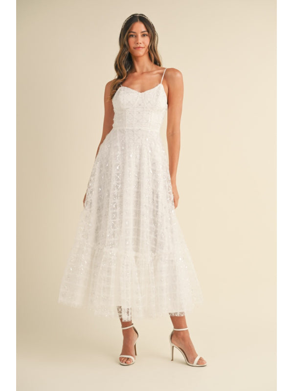 Vestido midi (P1817481151971547) - Off White