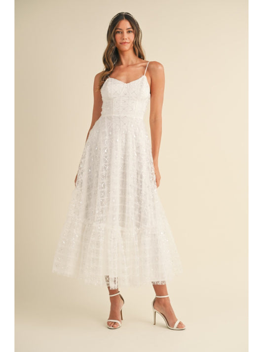 Vestido midi (P1817481151971547) - Off White