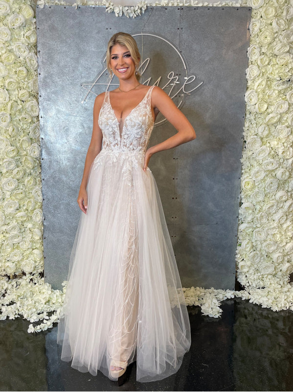 Vestido de Novia (L621) - Nude