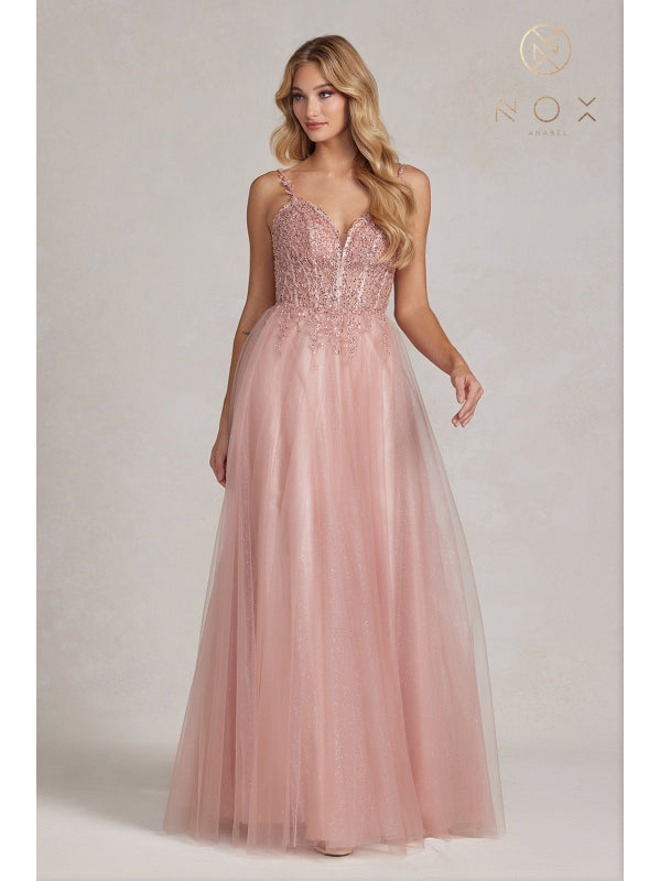 Vestido de Gala (f1086.1) - Blush