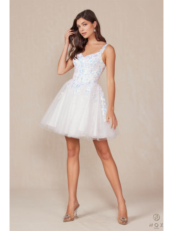 Vestido corto (h846w) - White