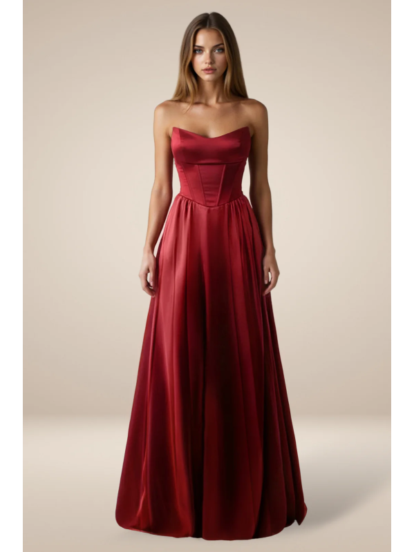 Vestido (T612) - Burgundy