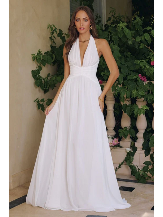 Vestido largo (T715w) - Off White