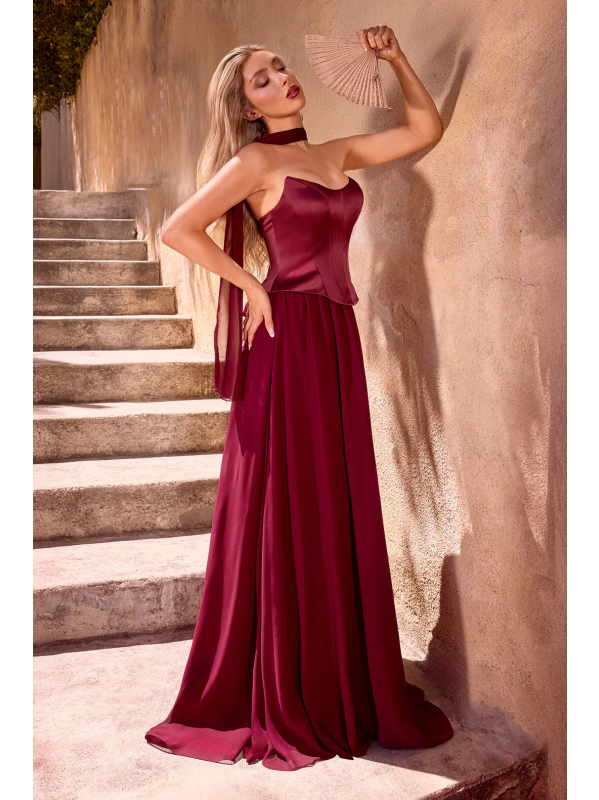 Vestido de Fiesta (cd386.2) - Burgundy