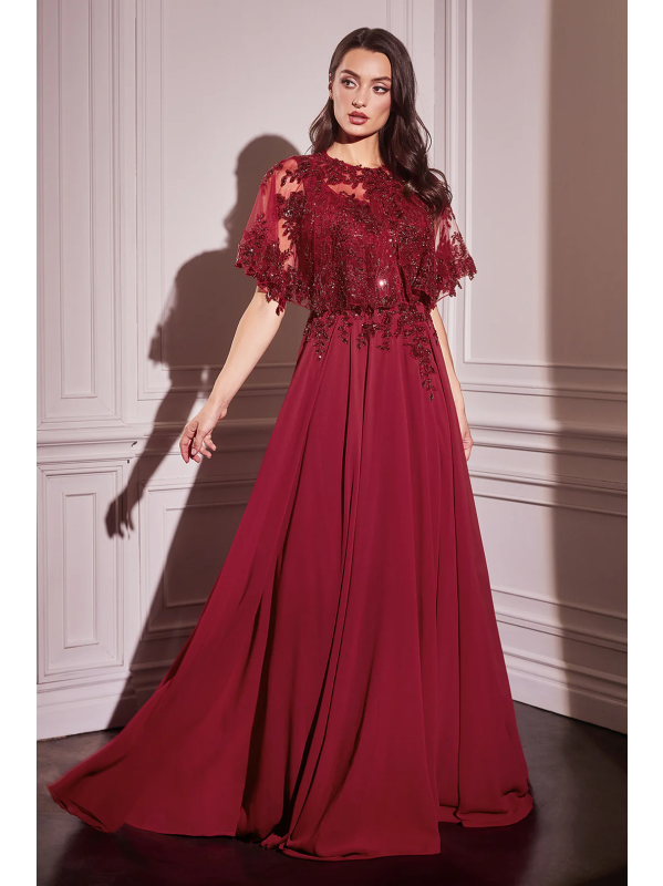 Vestido de Gala (cds503) - Burgundy