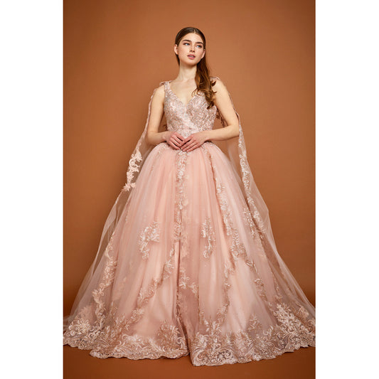 Vestido de Gala (WF30646_rosegold) - Rose Gold