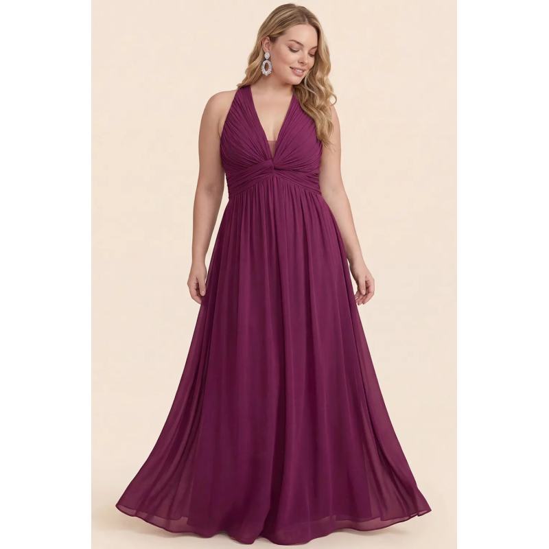 Vestido de Fiesta (MF22737P.PLUM) - Plum