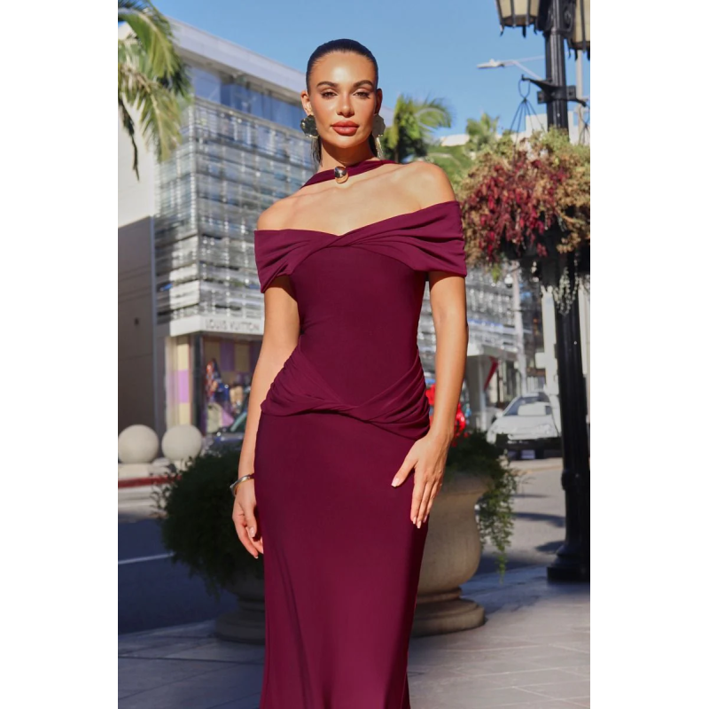 Vestido (T503) - Burgundy