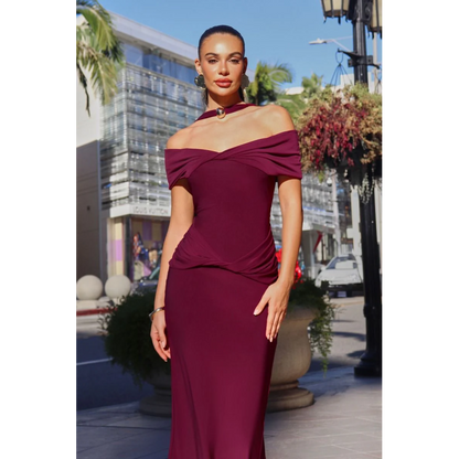 Vestido (T503) - Burgundy