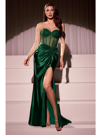 Vestido de Fiesta XS.S.M (CD2408.1) - Emerald