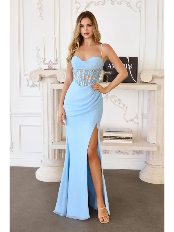 Vestido de Gala (T722.BLUE) - Blue