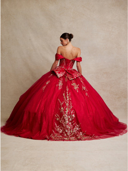 Vestido de Gala (KLQ1035_redgold) - imagen 3