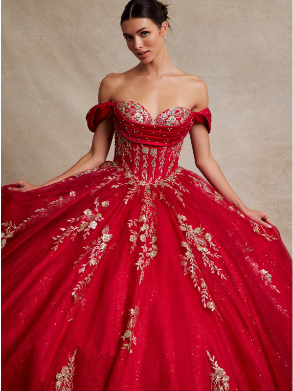Vestido de Gala (KLQ1035_redgold) - Gold