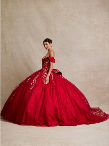 Vestido de Gala (KLQ1035_redgold) - imagen 4