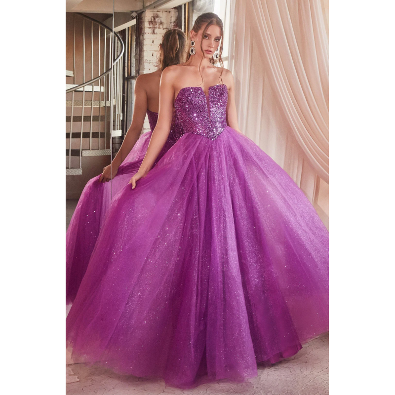 Vestido de Fiesta S.M (CD0217.AMETHYST) - Amethyst