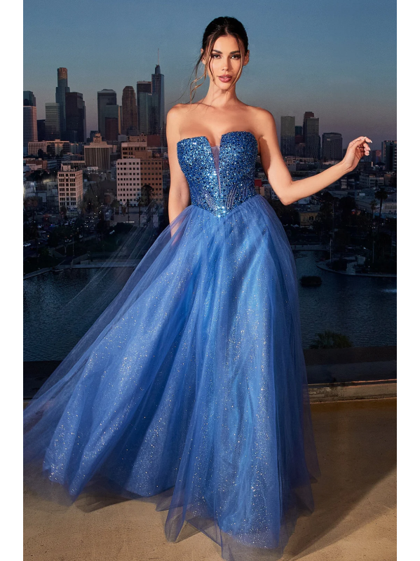 Vestido de Fiesta S.M (CD0217.DEEPBLUE) - Deep Blue