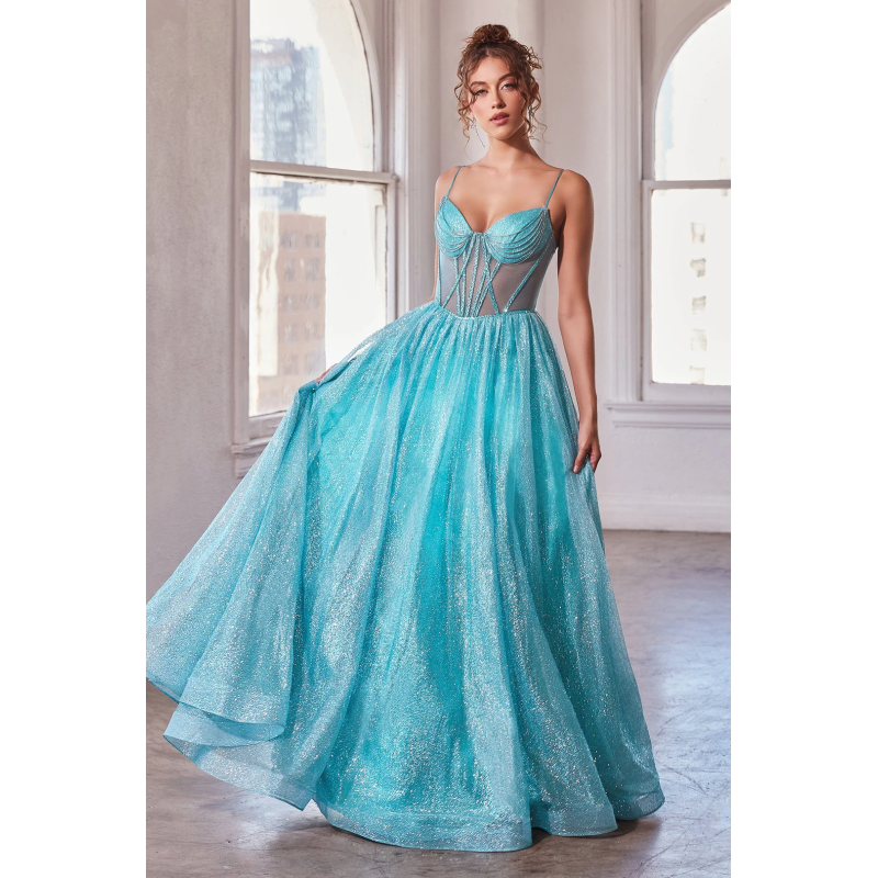 Vestido de Fiesta (CD832.AQUA) - Aqua