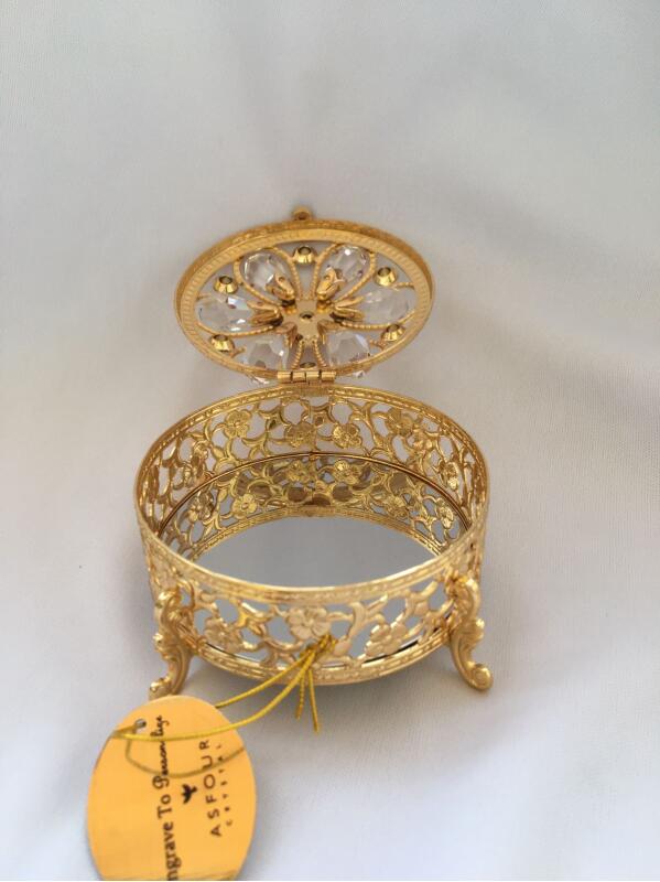 Cofre Circular para Arras en Dorado