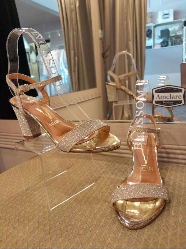 Sandalia dorado Glamour