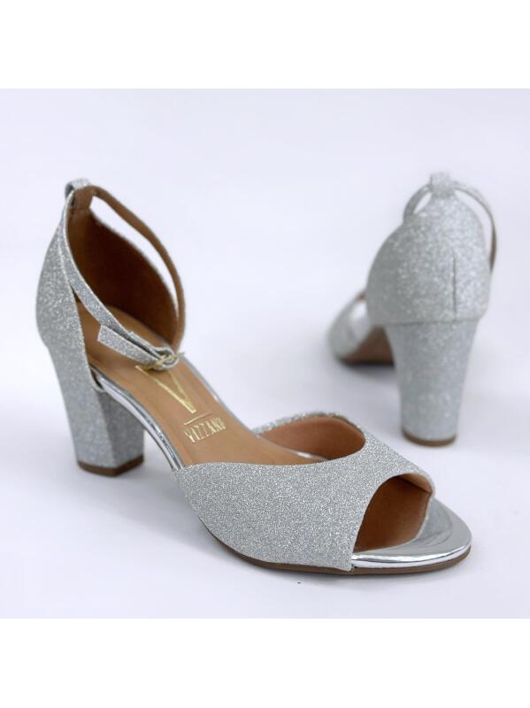 Sandalia plata Escarchada