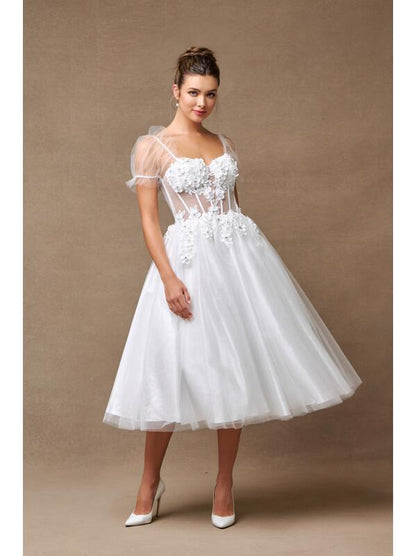 Vestido Offwhite midi