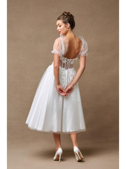 Vestido Offwhite midi